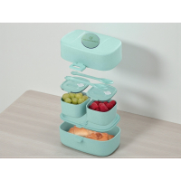 Broodtrommel - Lekvrije Bento Lunchbox voor kinderen incl. 6 delige stansset - Duurzame lunchbox - Lunchbox met vakjes